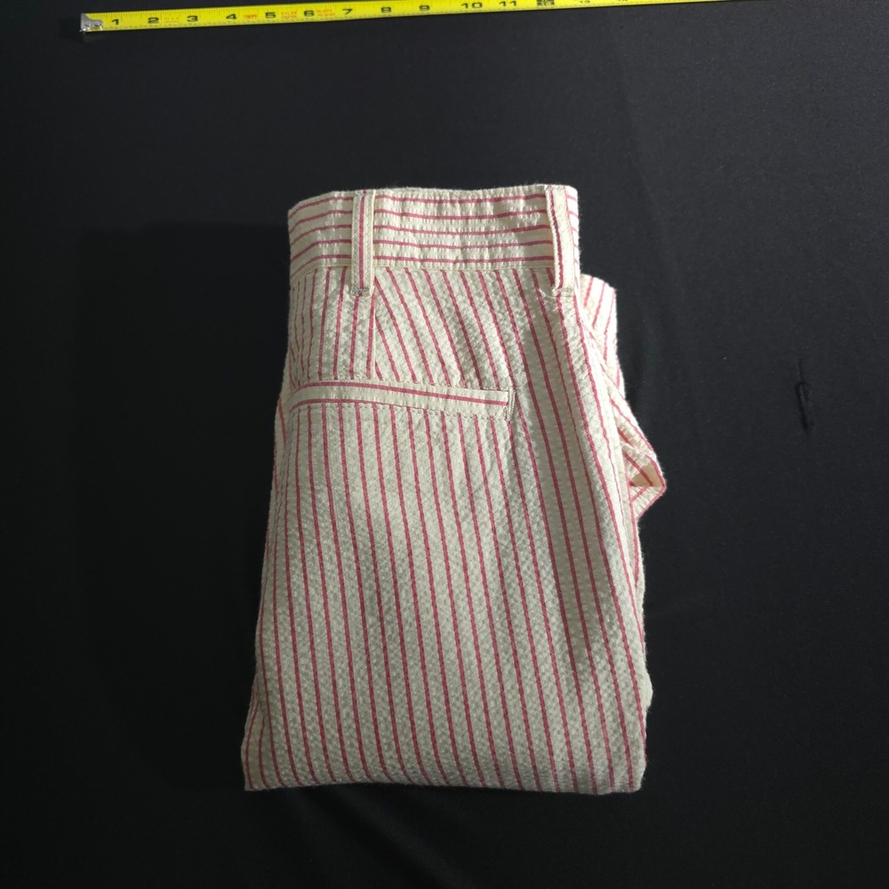 Bills Khakis Parker Shorts Mens 42 Red Striped Seersucker Standard Fit USA Chino - Picture 11 of 12